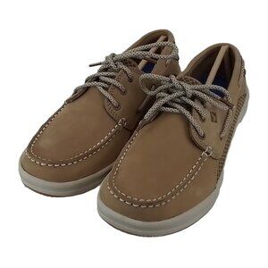 Sperry Men's Tan Leather Boat Shoes 8M Game Fish